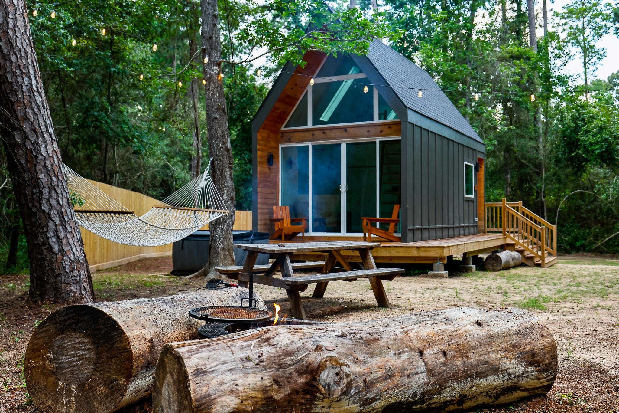 Babia, an A frame cabin in the pines in Montgomery, Texas